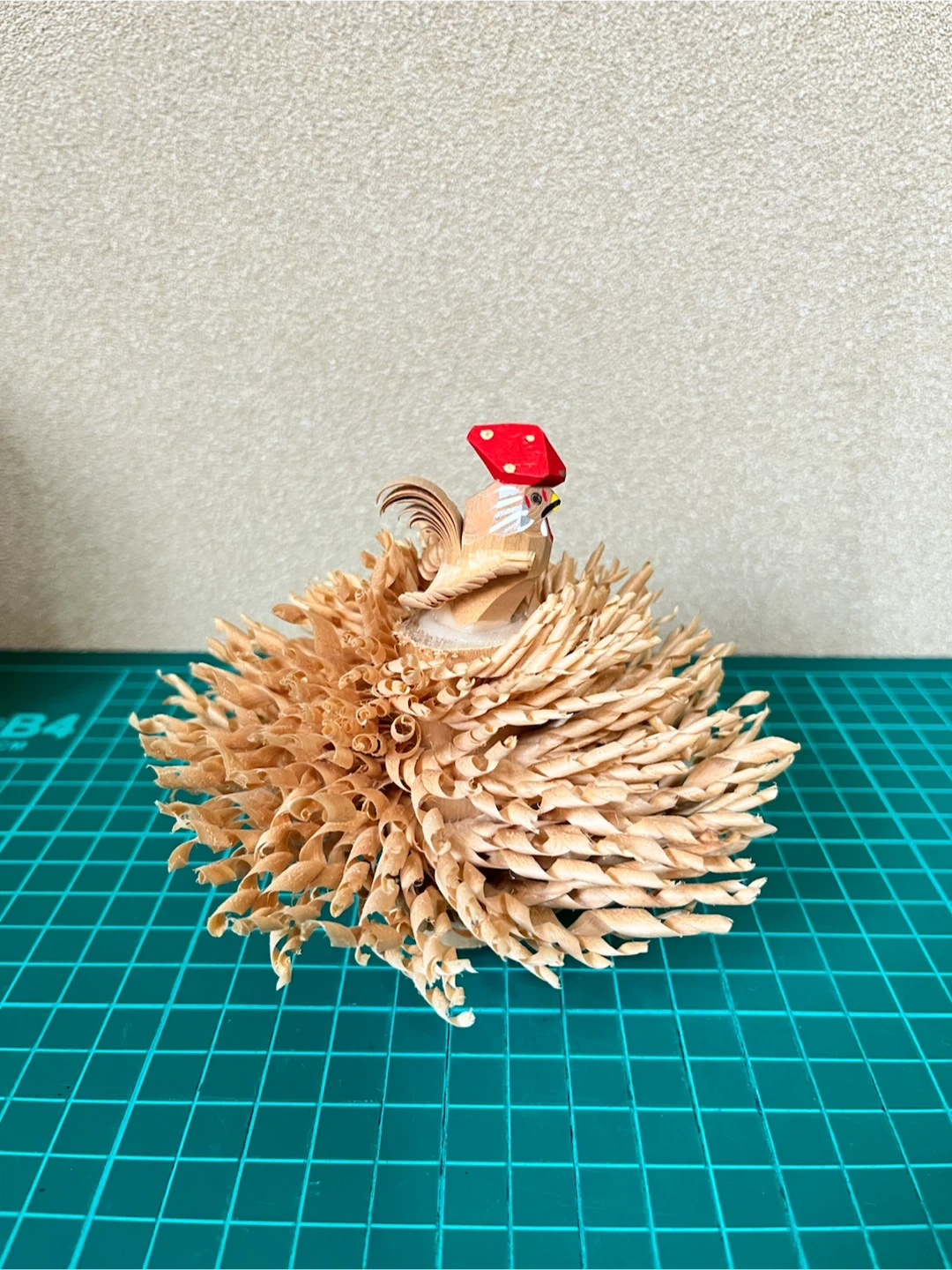 笹野一刀彫 鶏 民芸品 伝統工芸の写真5枚目