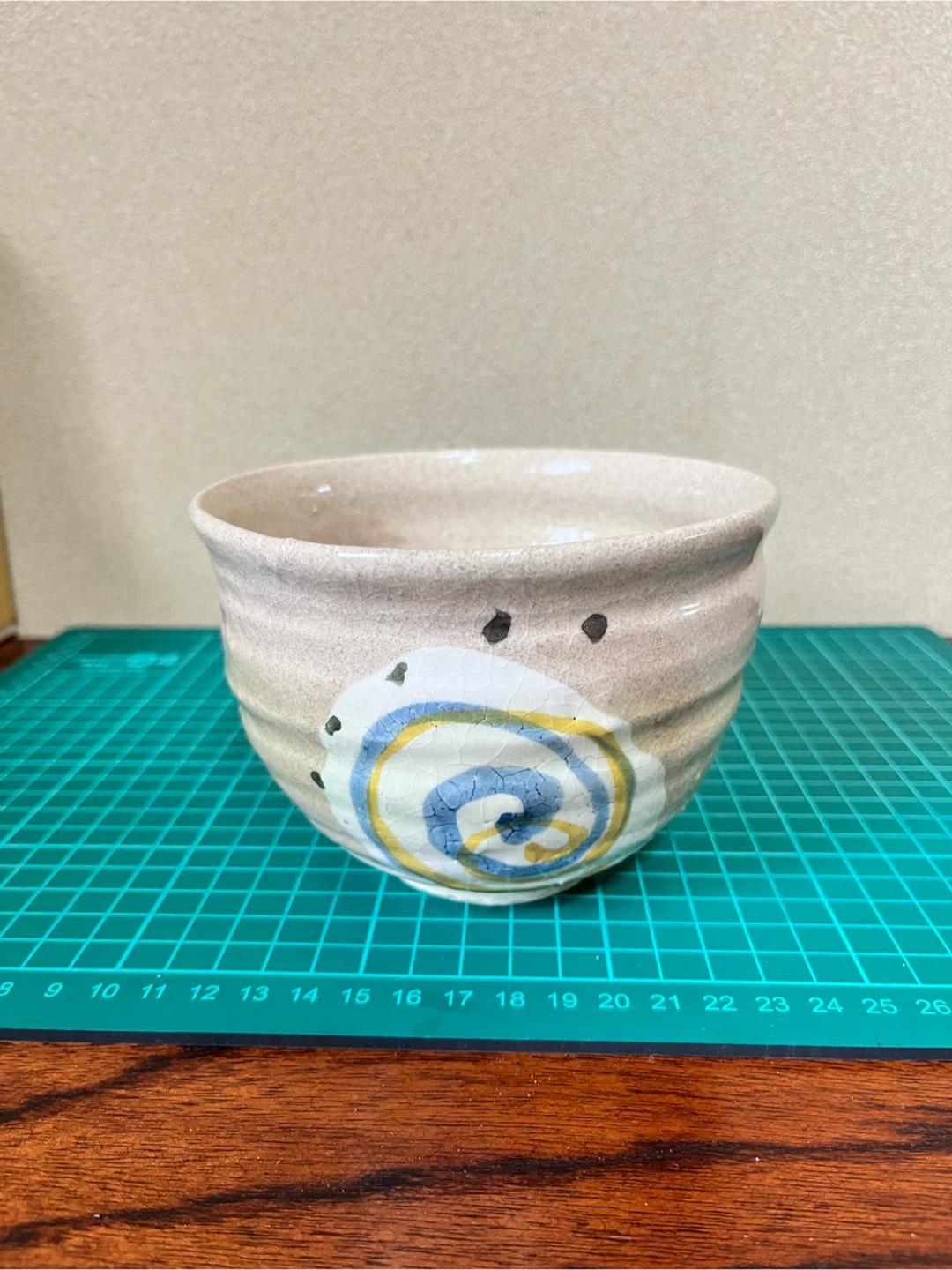 渦巻き模様 陶器 抹茶碗 茶道具