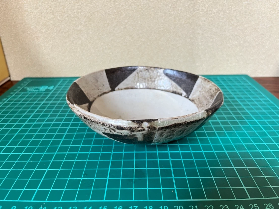 陶器 鉢 皿 市松模様 茶道具の写真2枚目