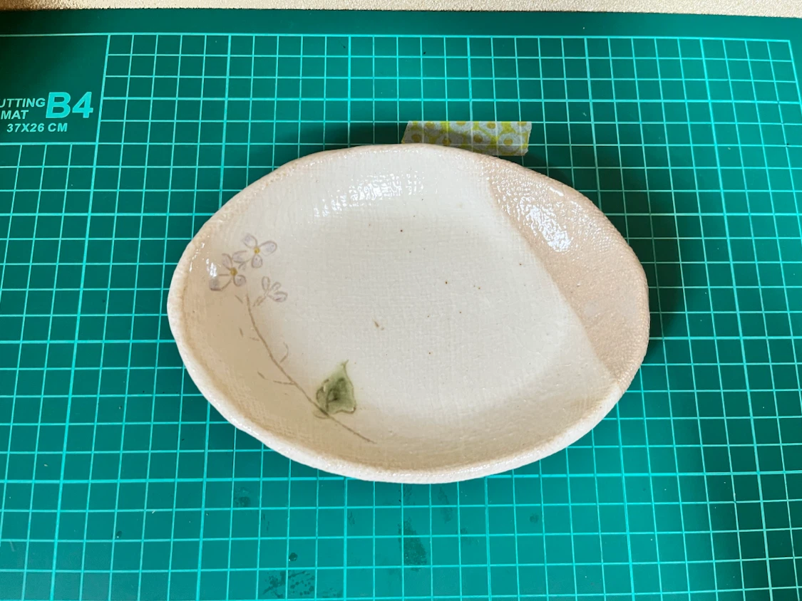 花柄 和風皿 陶器 中皿
