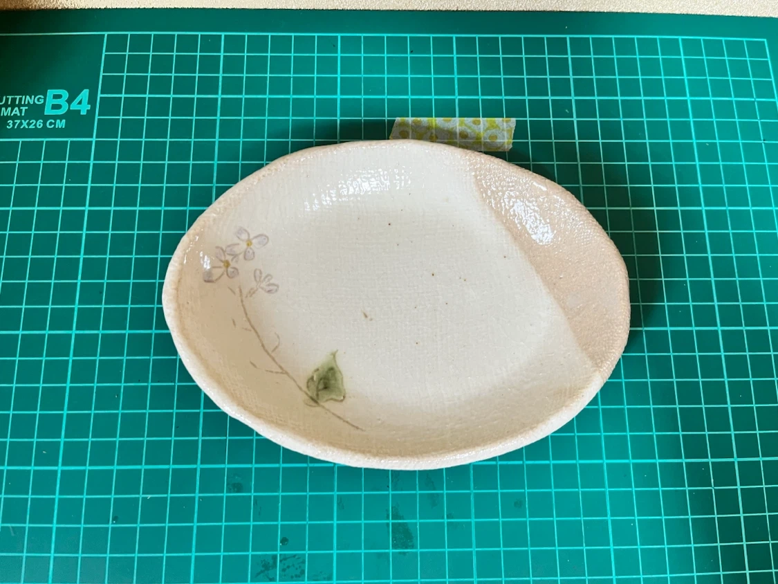花柄 和風皿 陶器 中皿