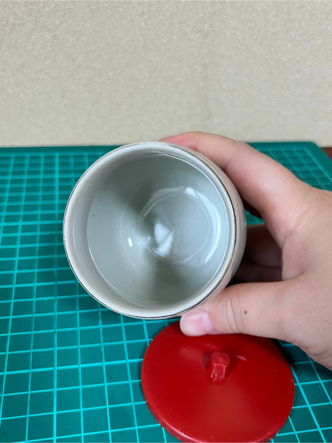 九谷 花柄 蓋付き 湯呑み 茶器の写真3枚目