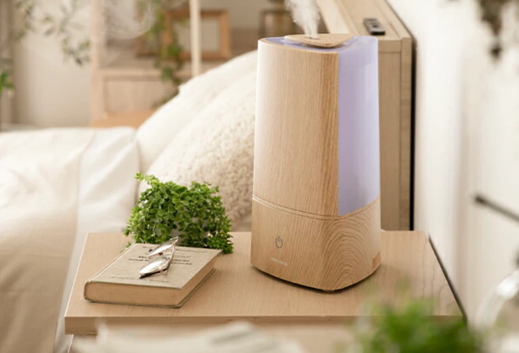 アンドデコ 超音波加湿器 WOOD