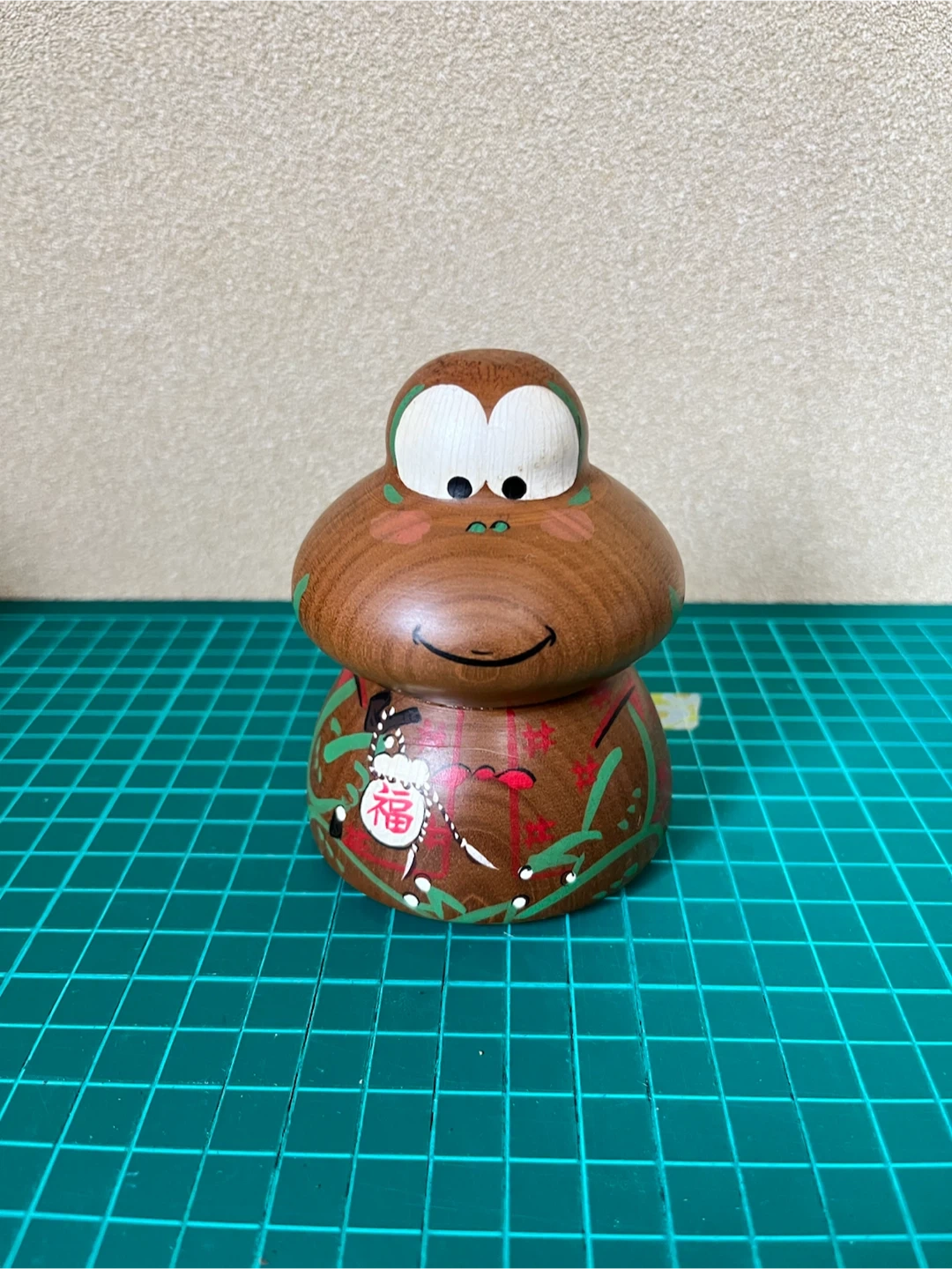 福かえる 木製置物 縁起物