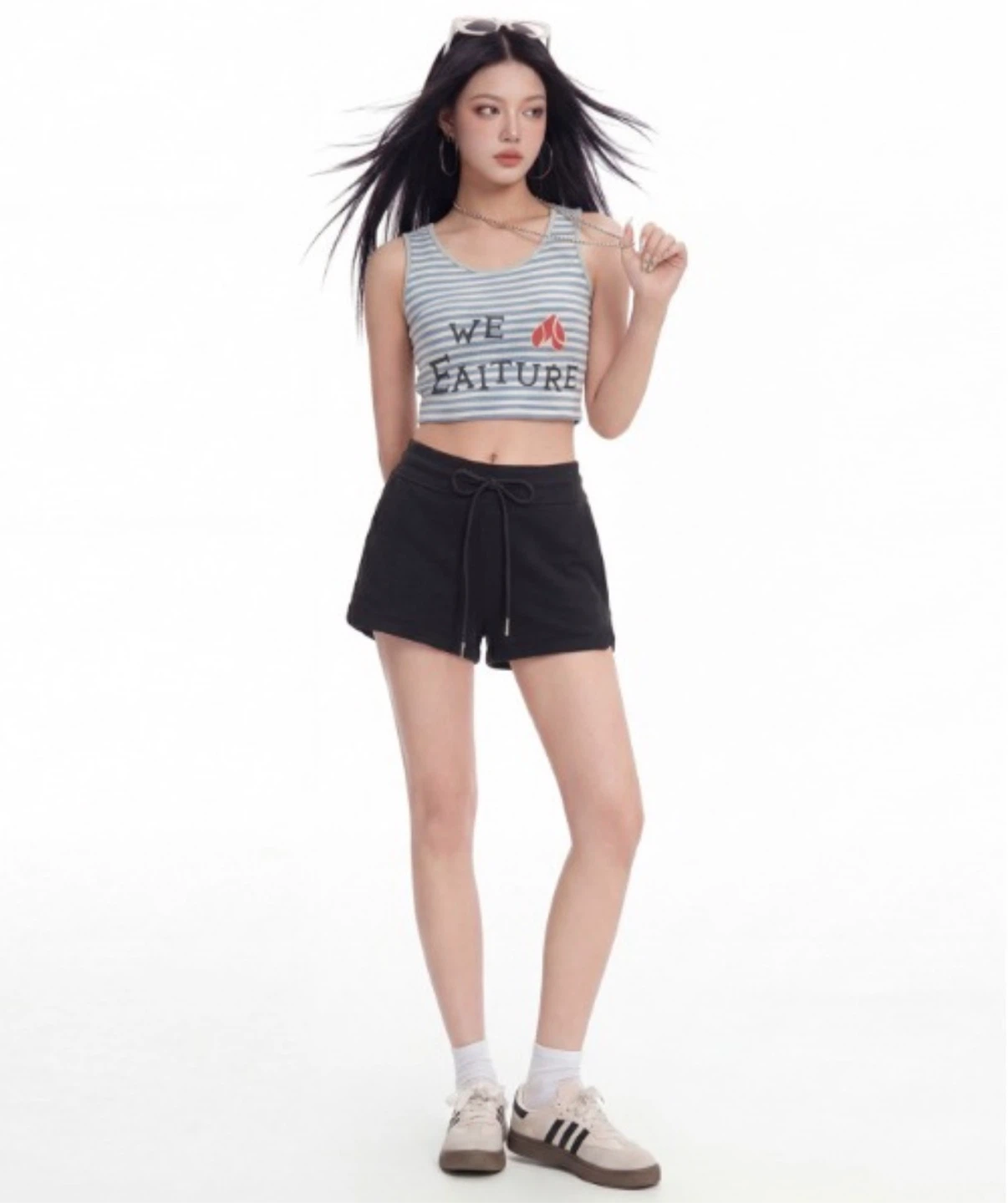 WEGO★ミニ丈ショートスウェットパンツ/トレーニングパンツの写真6枚目