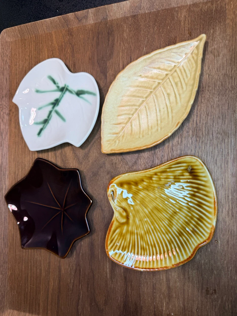 小皿 4枚セット 葉っぱ 陶器 豆皿