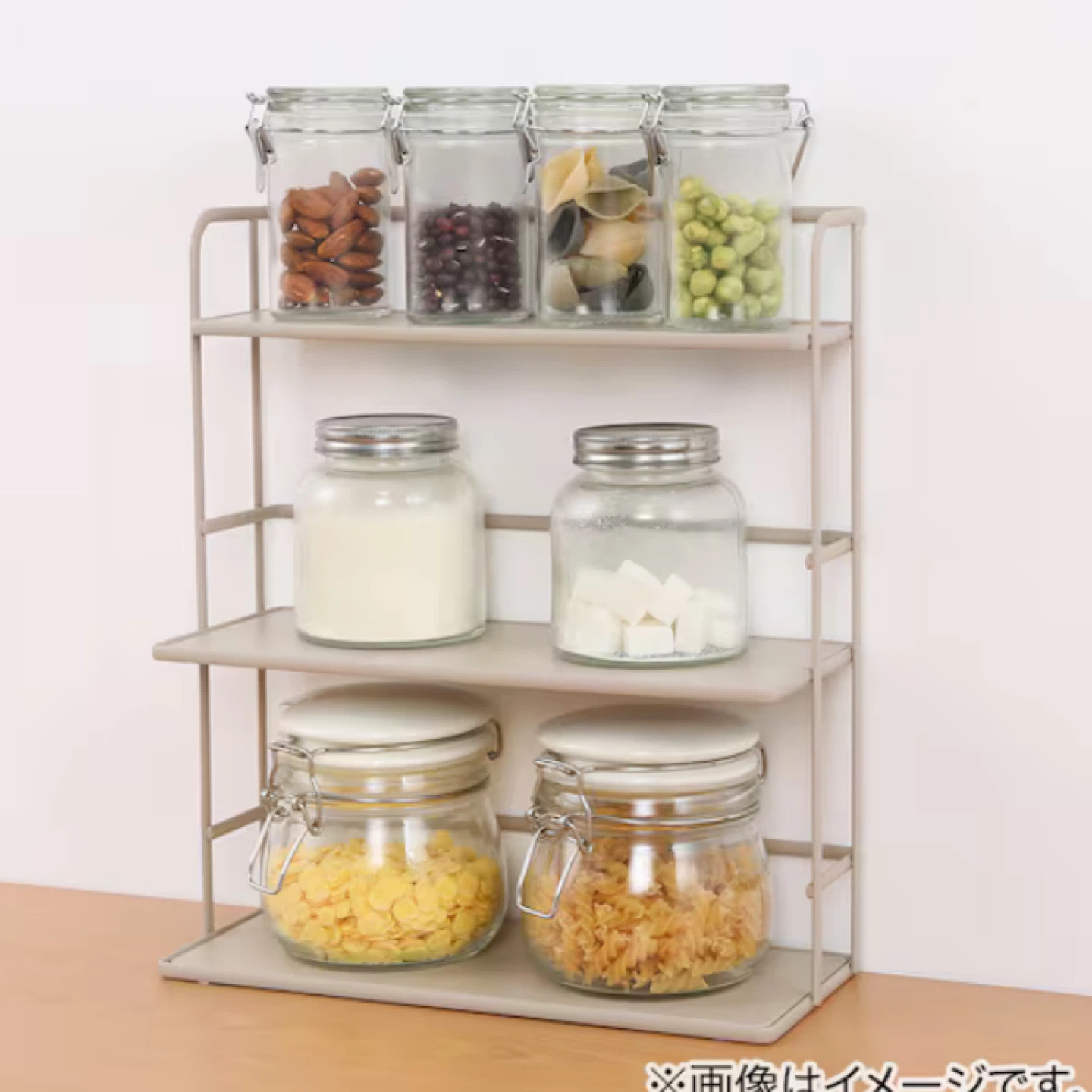 （ニトリ）3段 スパイスラック 調味料棚 ホワイトの写真2枚目
