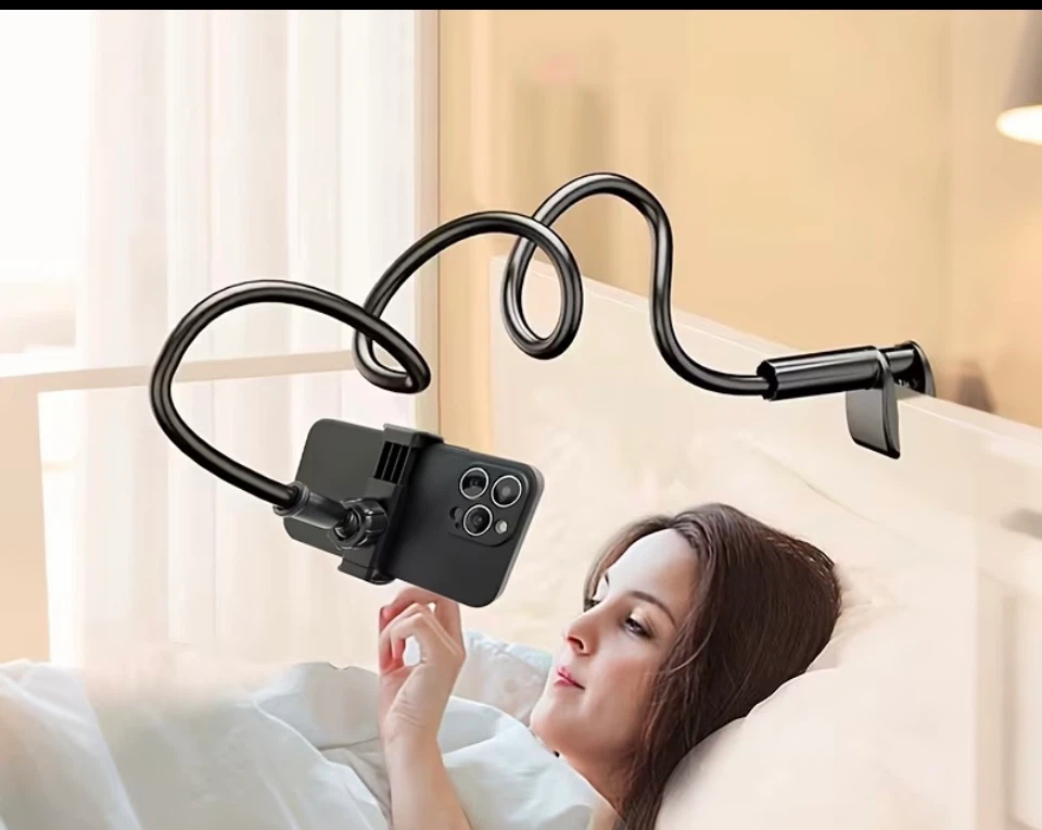 スマホスタンド フレキシブルアーム クリップ式