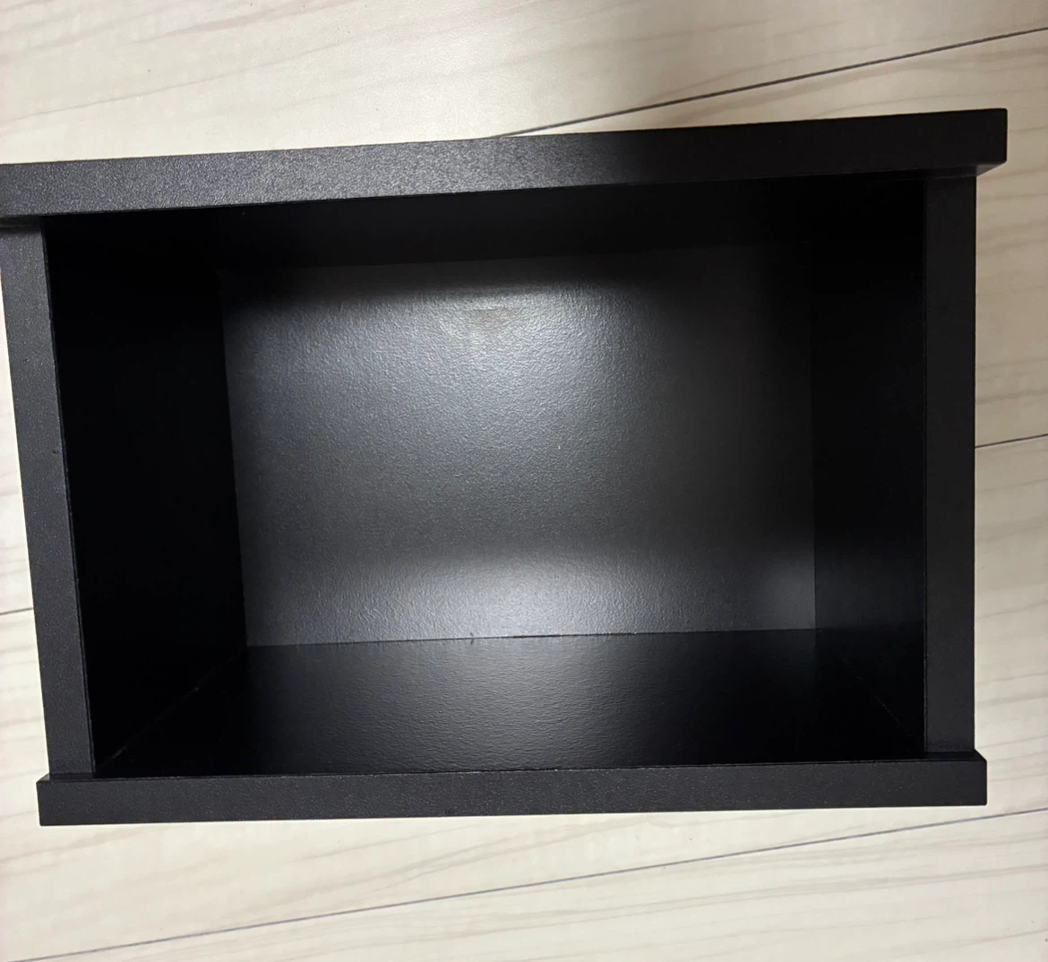 木製収納ボックス ブラック