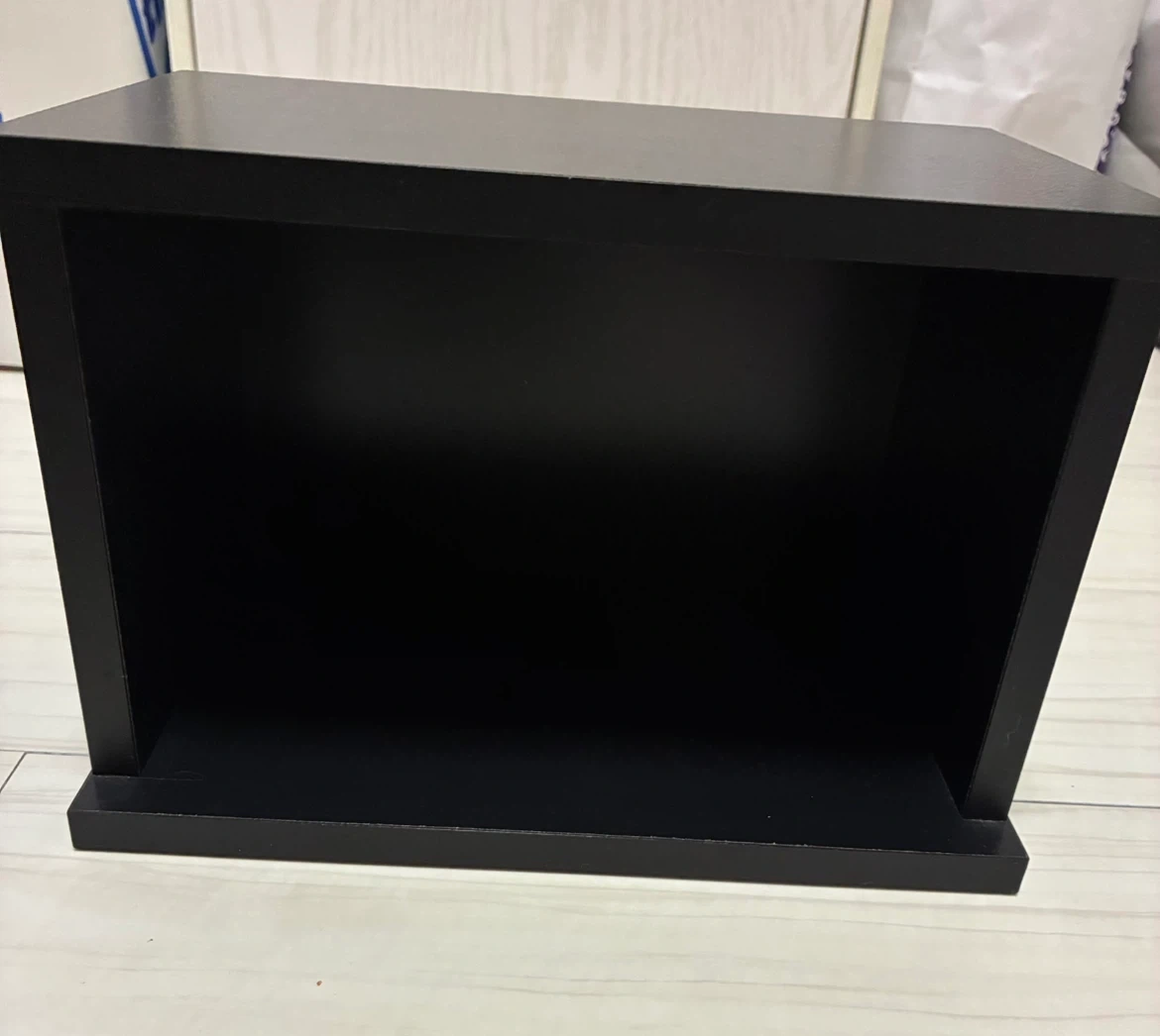 木製収納ボックス ブラックの写真3枚目