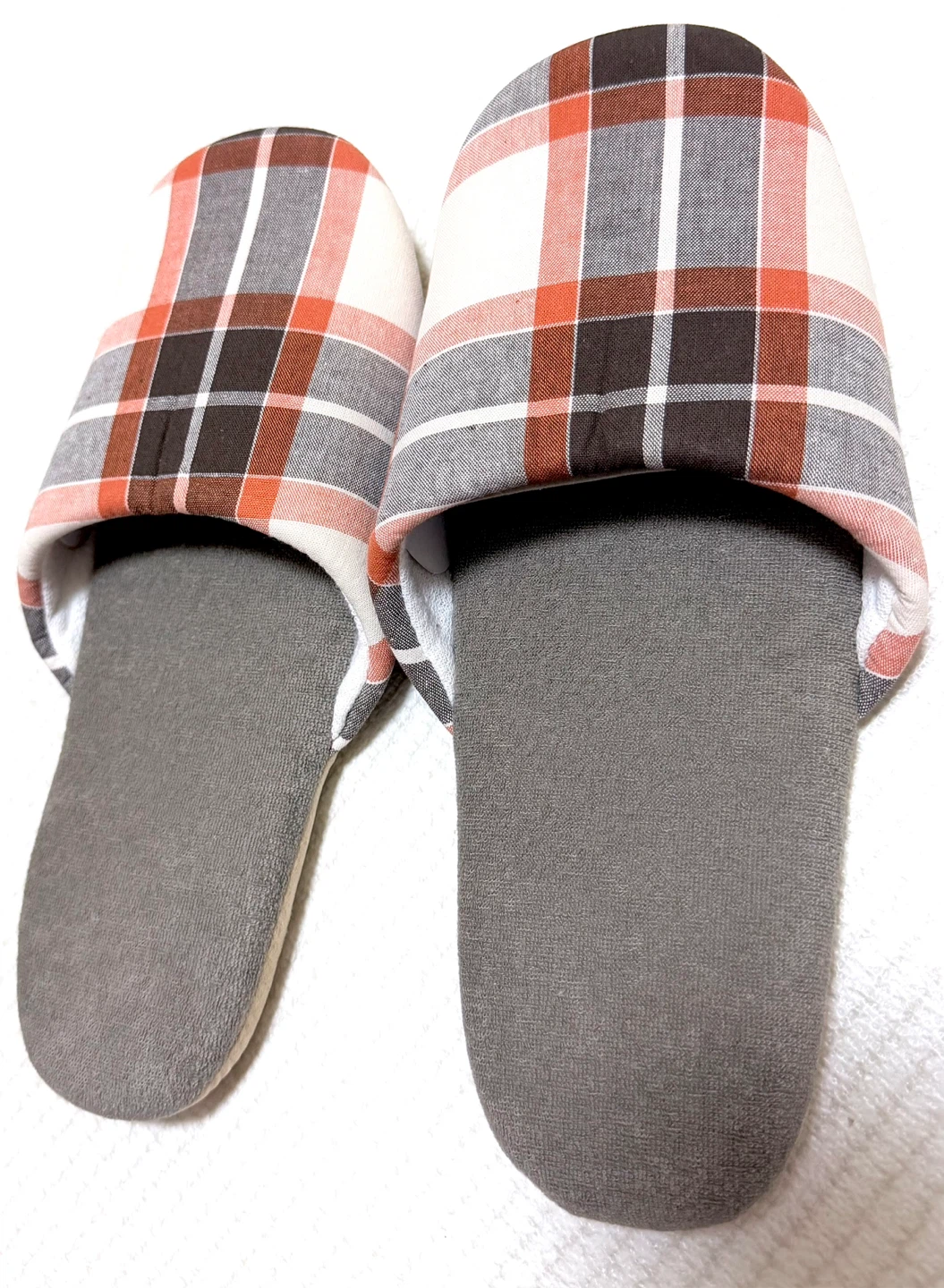 ベルメゾン ソフトスリッパ Mサイズ 約23-25cm チェックの写真2枚目