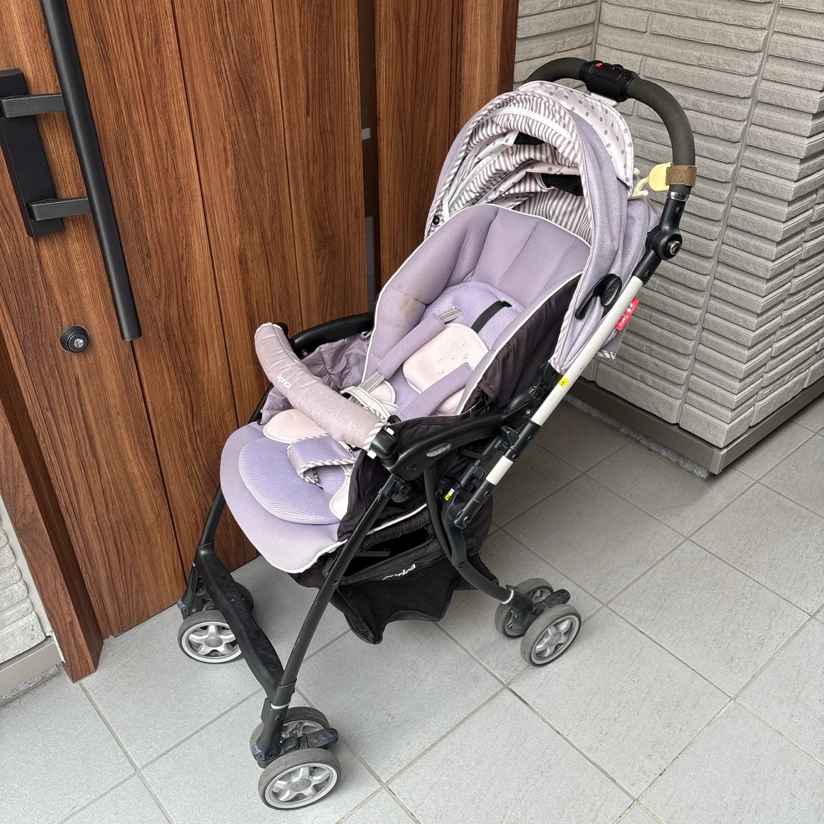 Aprica アップリカ ラクーナビッテ Luxuna Bitte A型ベビーカー 両対面式 パープル系
