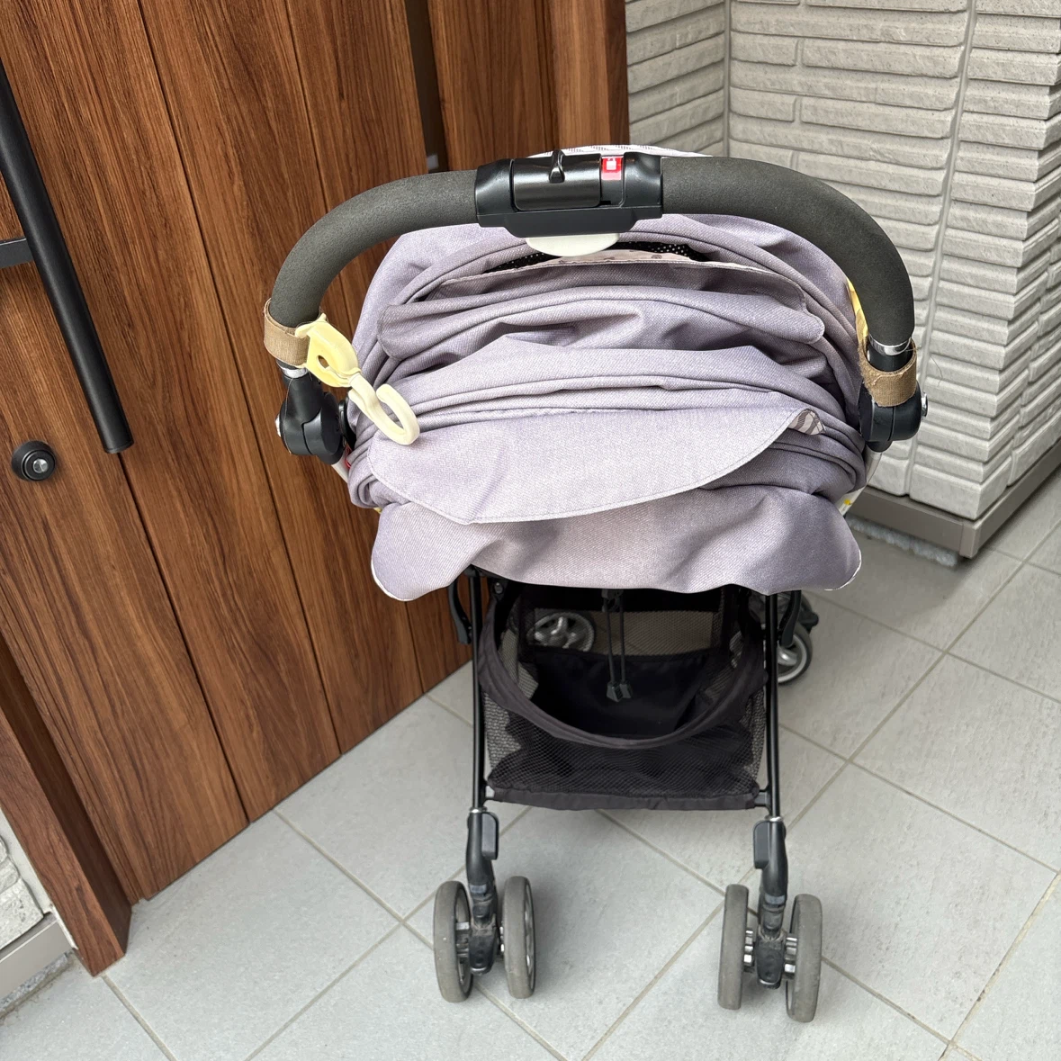 Aprica アップリカ ラクーナビッテ Luxuna Bitte A型ベビーカー 両対面式 パープル系の写真4枚目