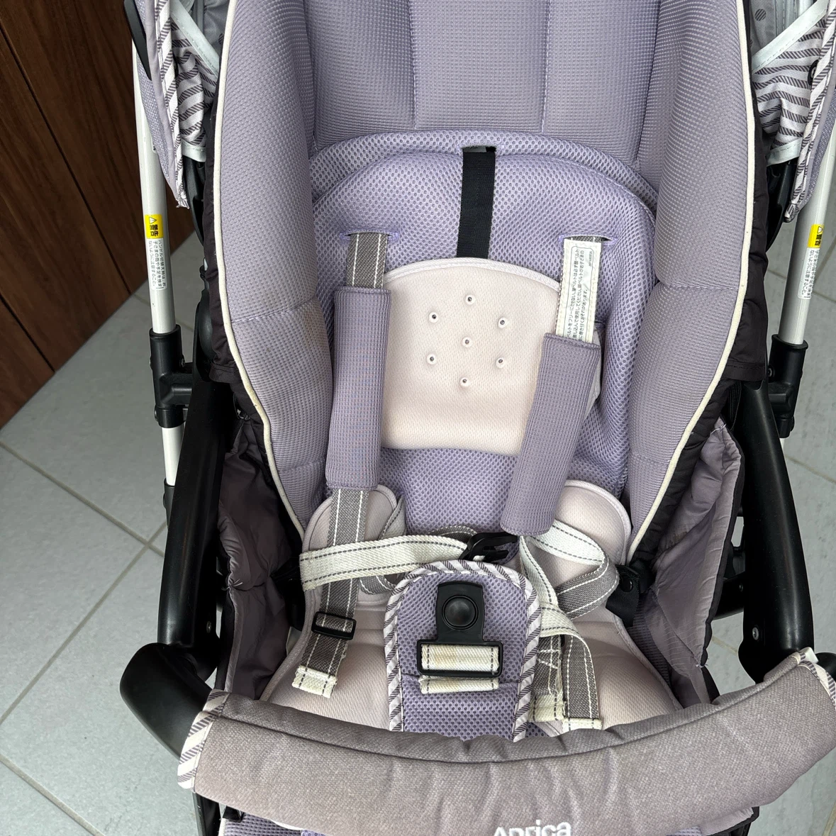 Aprica アップリカ ラクーナビッテ Luxuna Bitte A型ベビーカー 両対面式 パープル系の写真7枚目