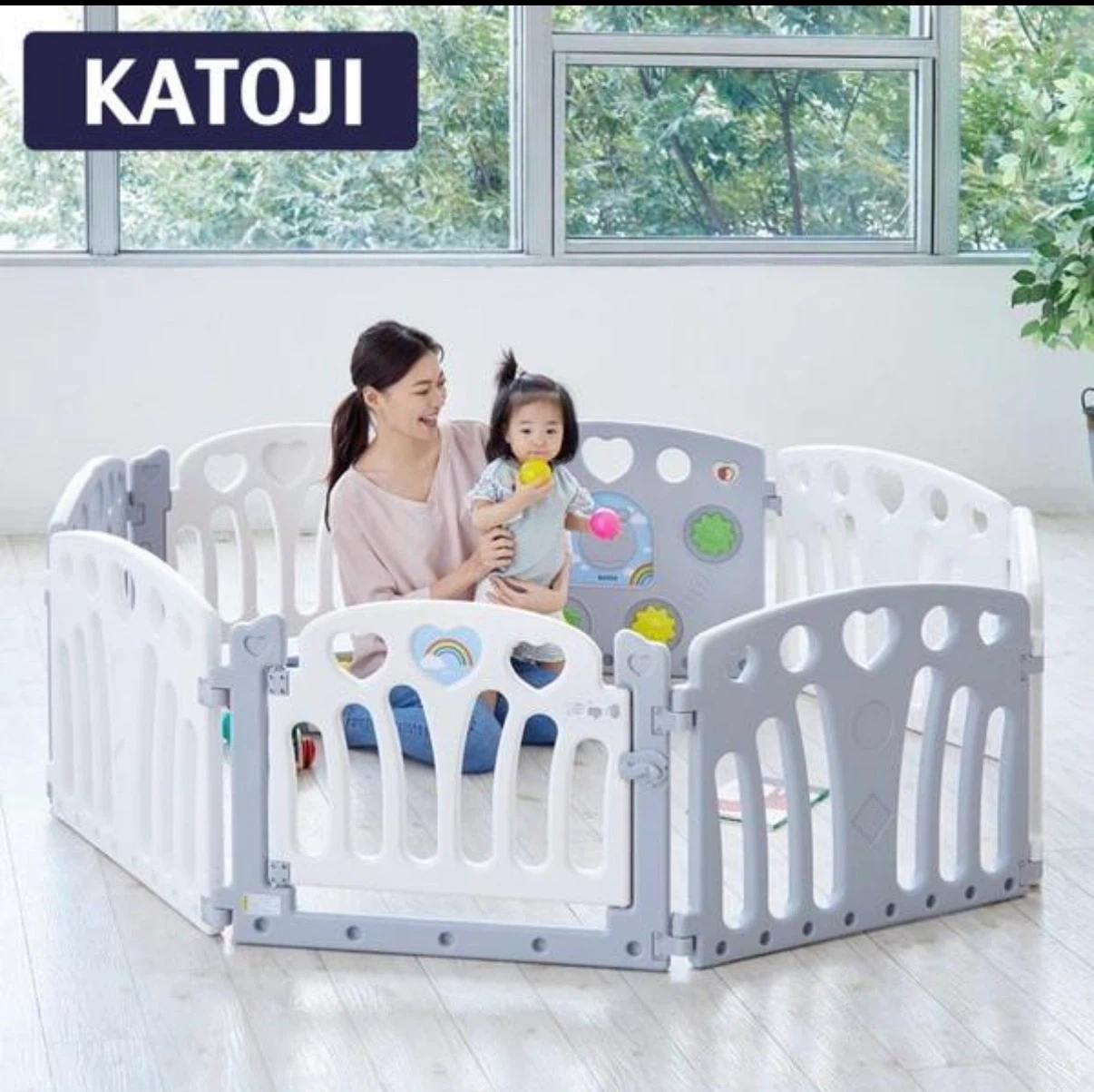 KATOJI カトージ ベビーサークル 8枚セット 知育パネル付き