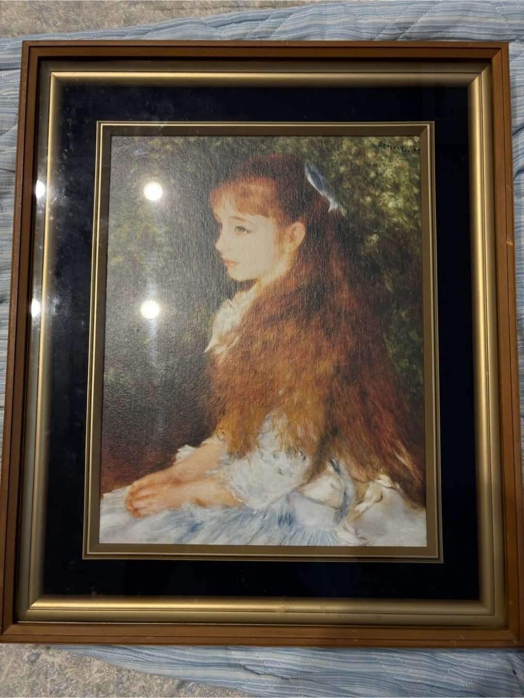 ルノワール 少女の絵 額装 アート
