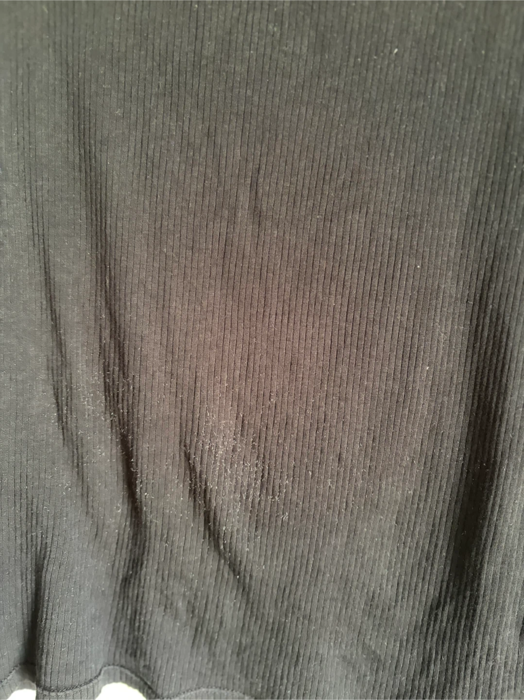 ユニクロ リブクルーネックTシャツ 黒 Mサイズの写真4枚目