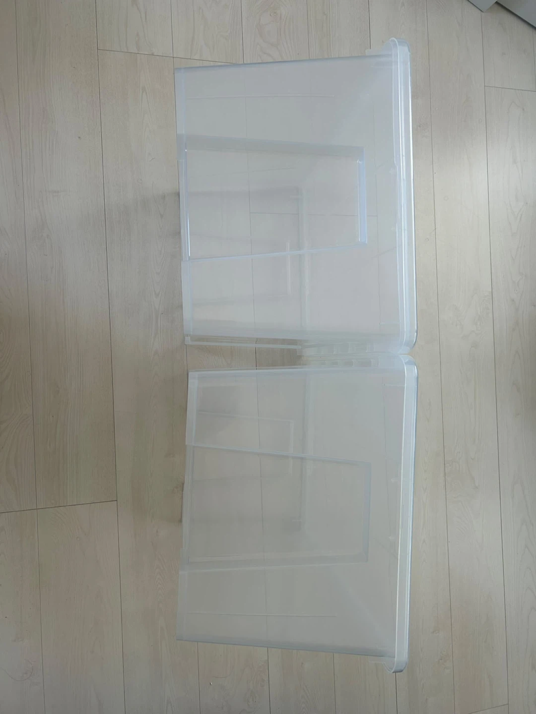透明収納ケース 2個セット　IKEAの写真2枚目
