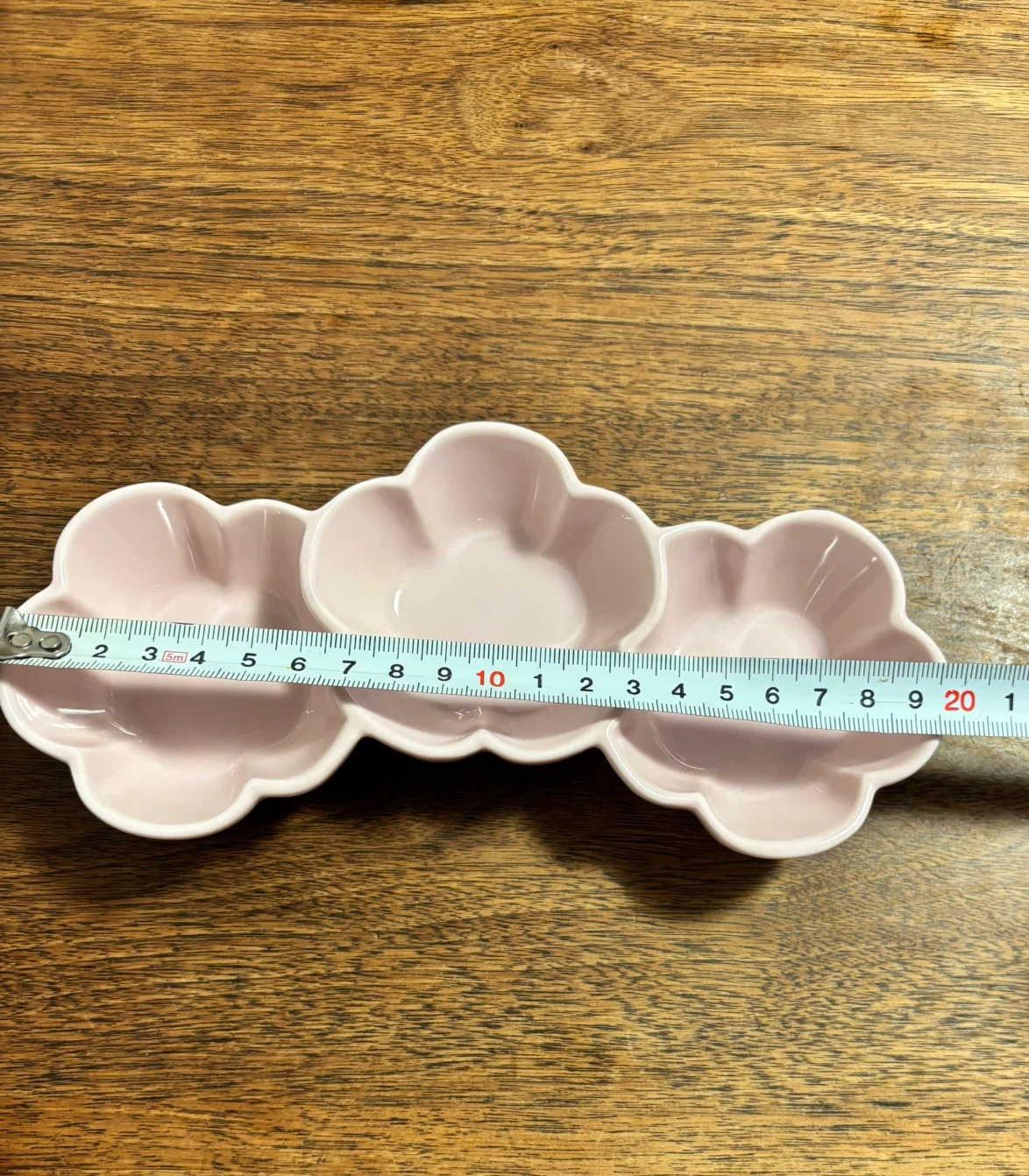 花型 3連小鉢 4点セット 淡いピンクの写真6枚目