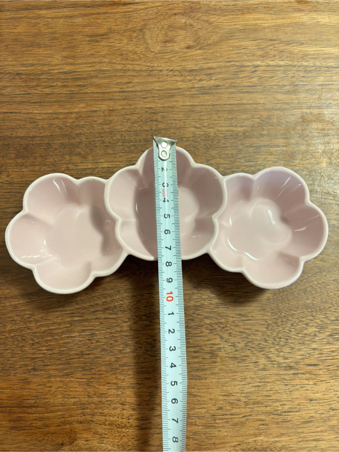 花型 3連小鉢 4点セット 淡いピンクの写真7枚目