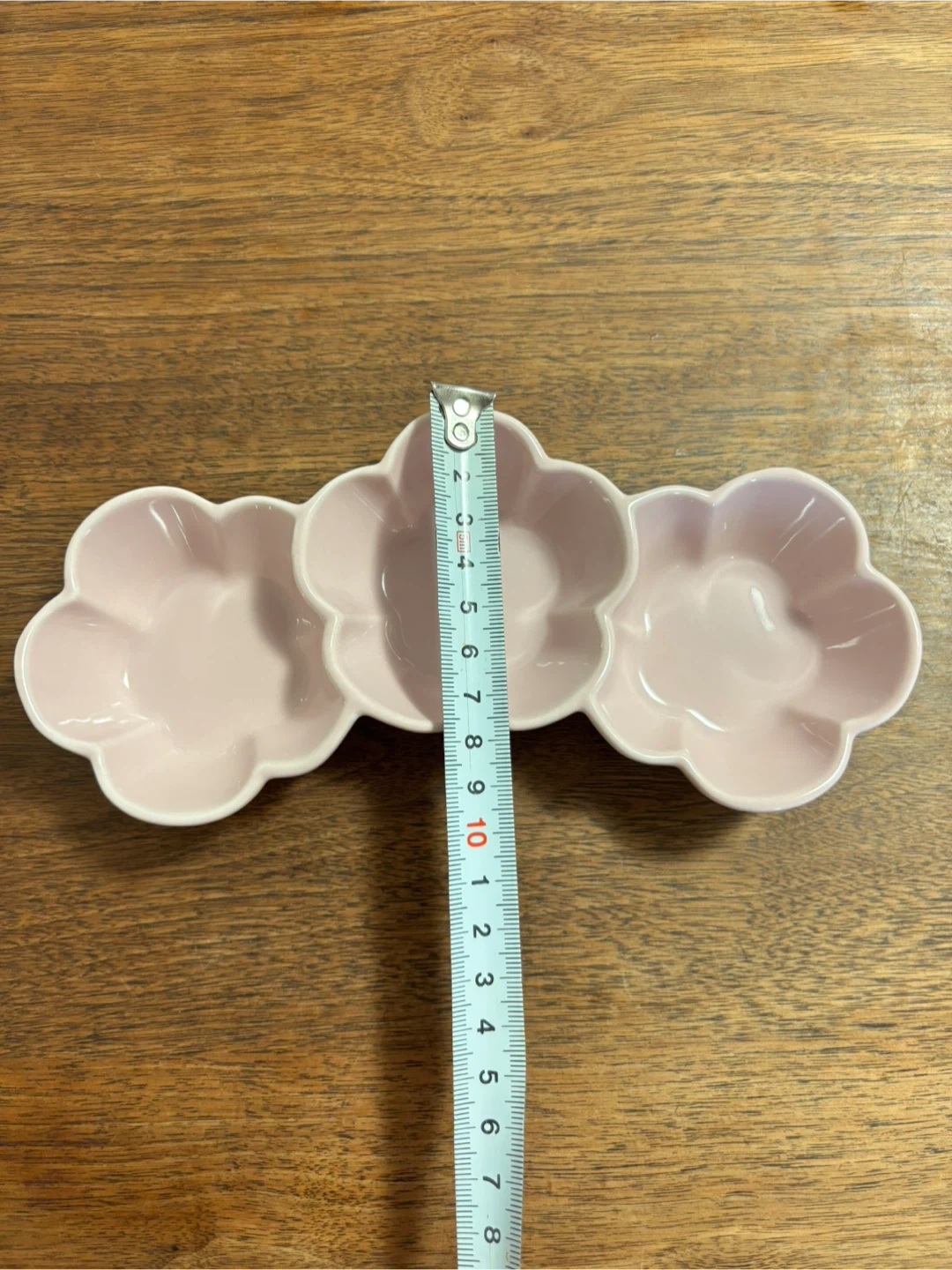 花型 3連小鉢 4点セット 淡いピンクの写真7枚目