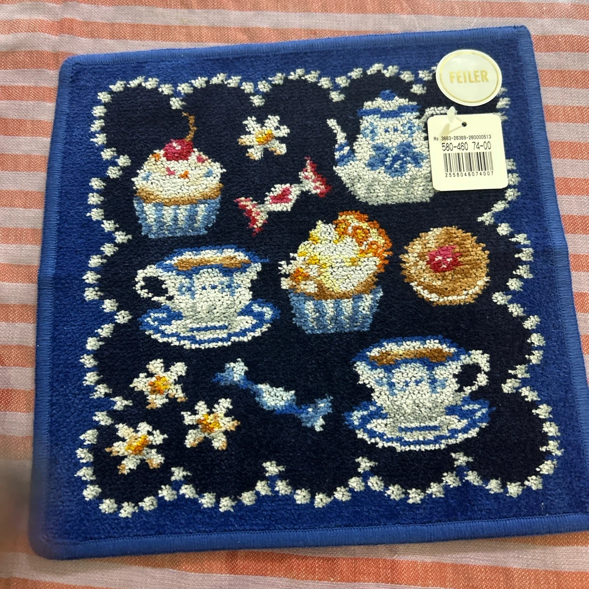フェイラー ハンカチ タオル ブル新品