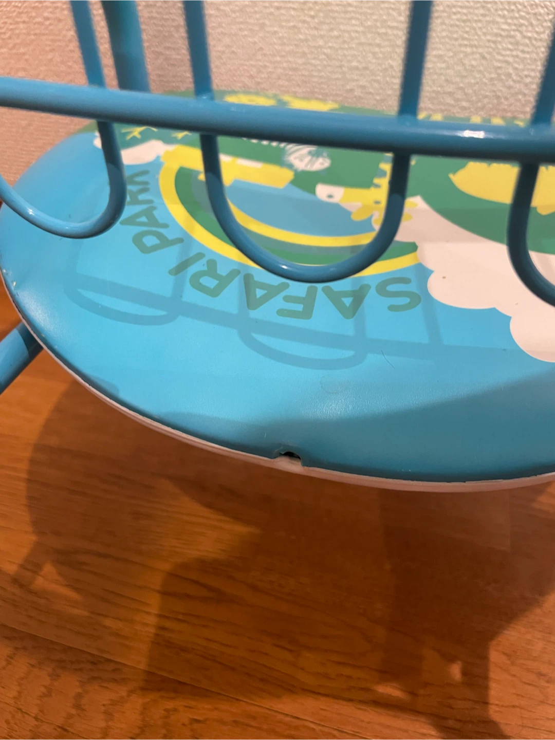 キッズチェア サファリパーク柄 ブルーの写真2枚目