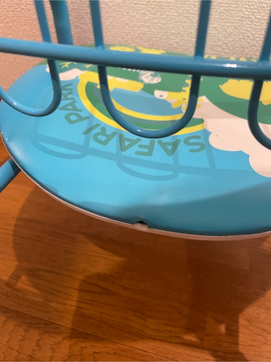 キッズチェア サファリパーク柄 ブルーの写真2枚目