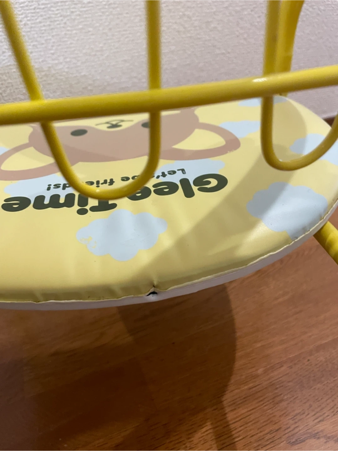 キッズ用パイプチェア イエローの写真3枚目