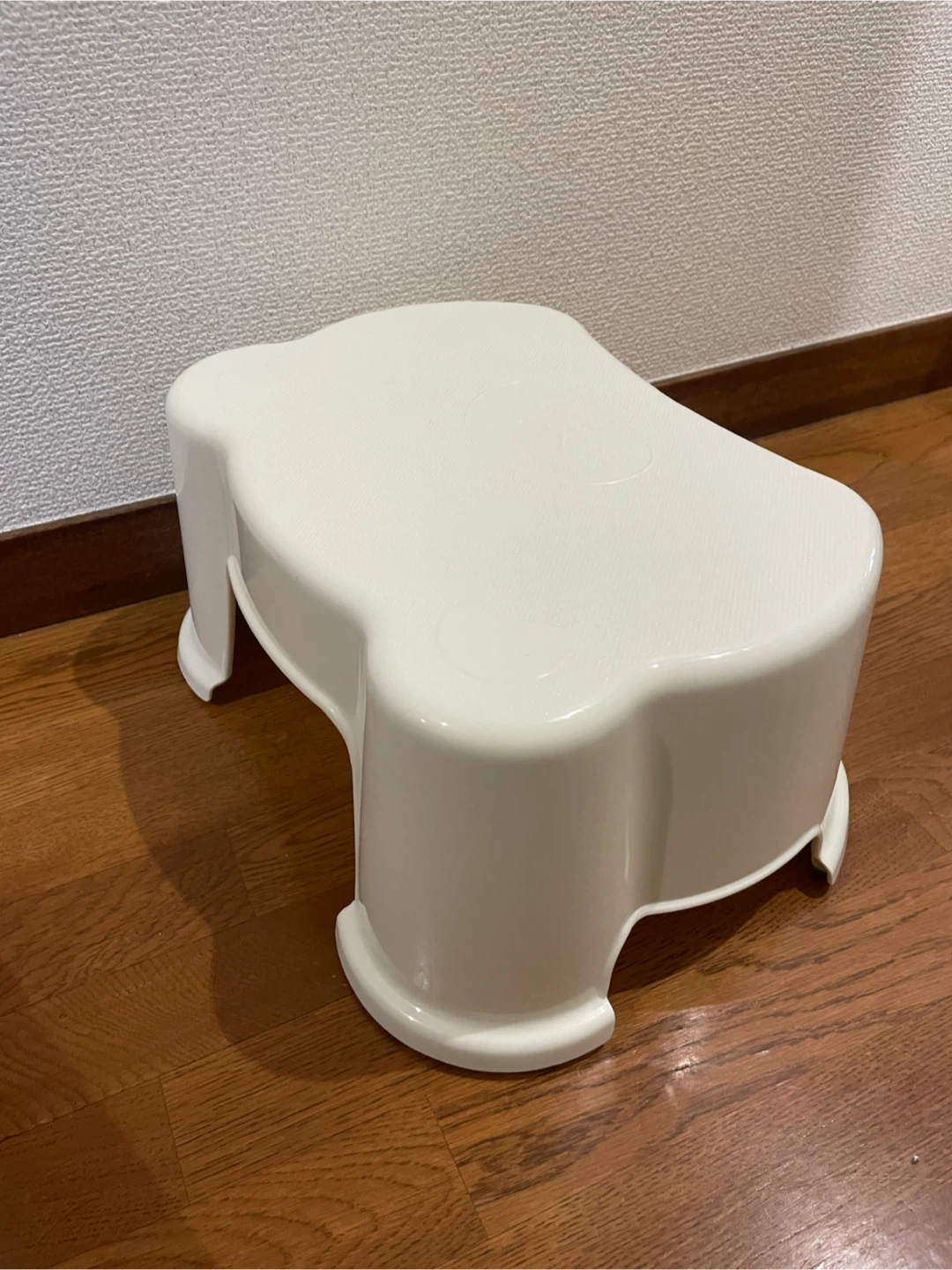 くまさん型 キッズステップ ホワイト 踏み台