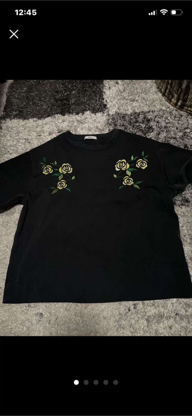 ムルーア ローズ刺繍 Tシャツ F