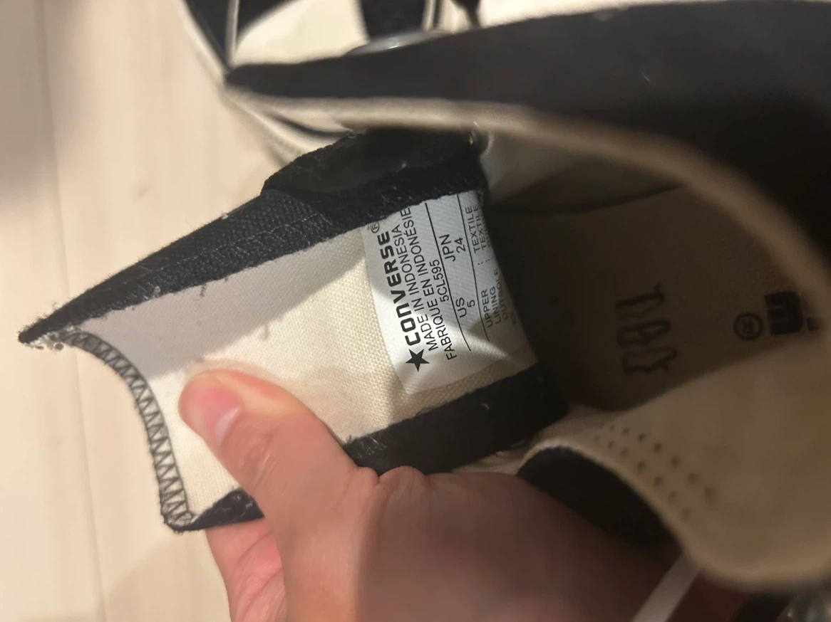 コンバース 厚底 ハイカット 黒 24cmの写真5枚目