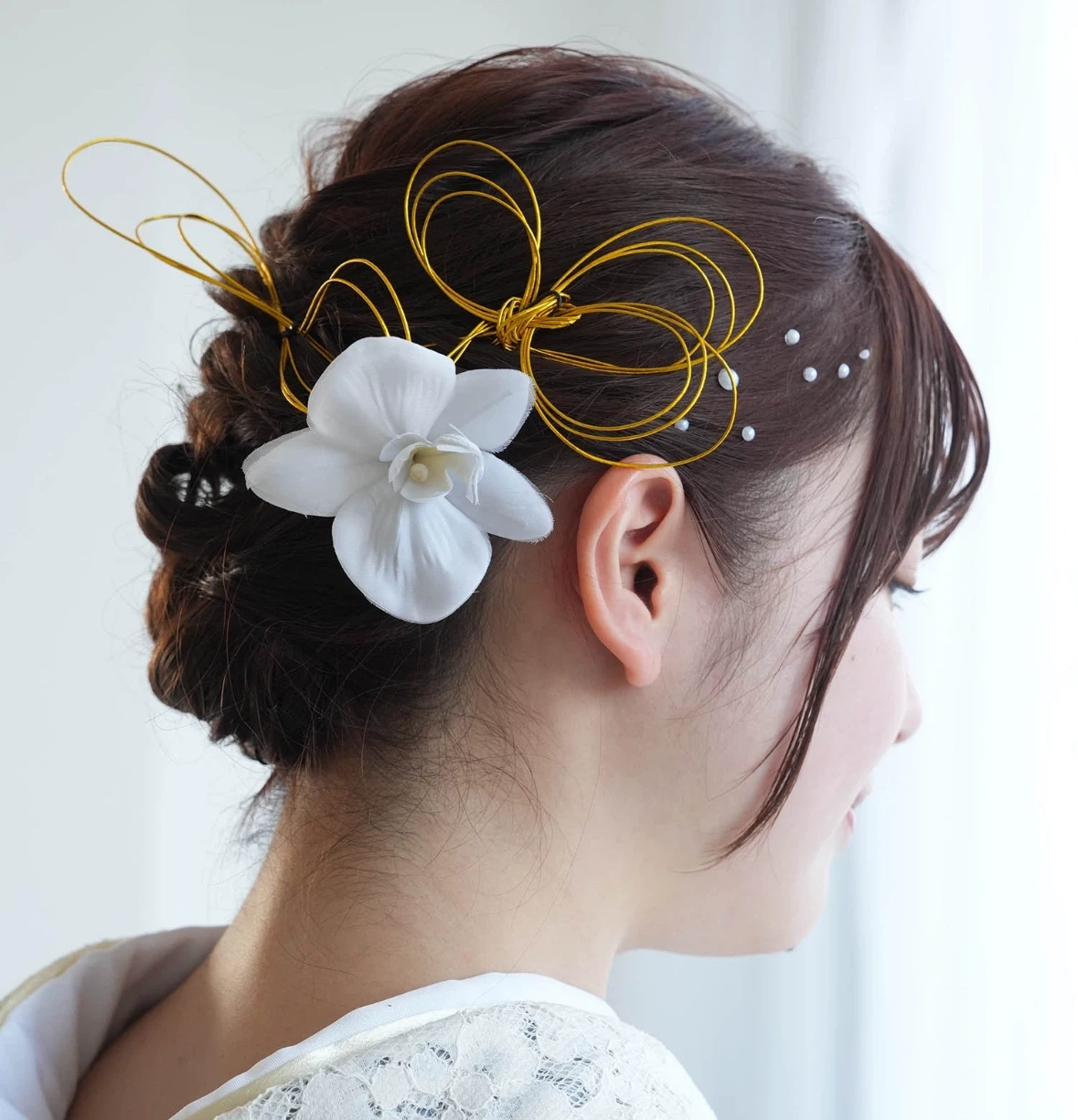 花飾り ヘアアクセサリー Uピン