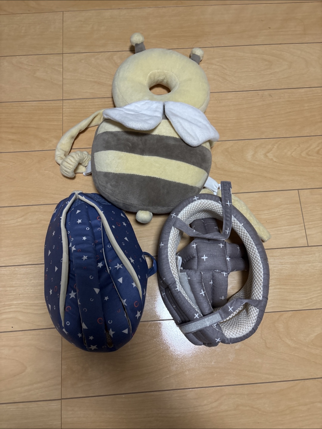 ベビー ヘッドガード 3点セットごっつん防止（ハチ・ヘルメット型）
