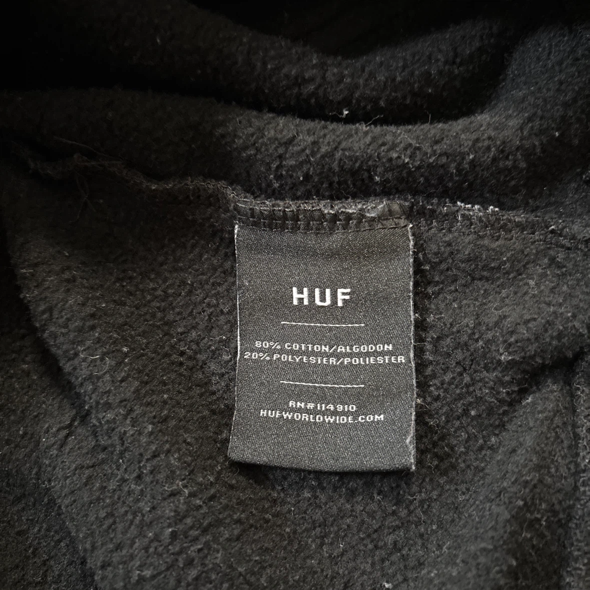 H.u.fハフ のフーデイ パーカー ブラック Mサイズの写真8枚目