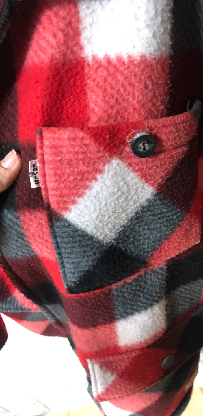 🧥✨LEVI’S リーバイス チェック フリースジャケット🌟✨の写真3枚目