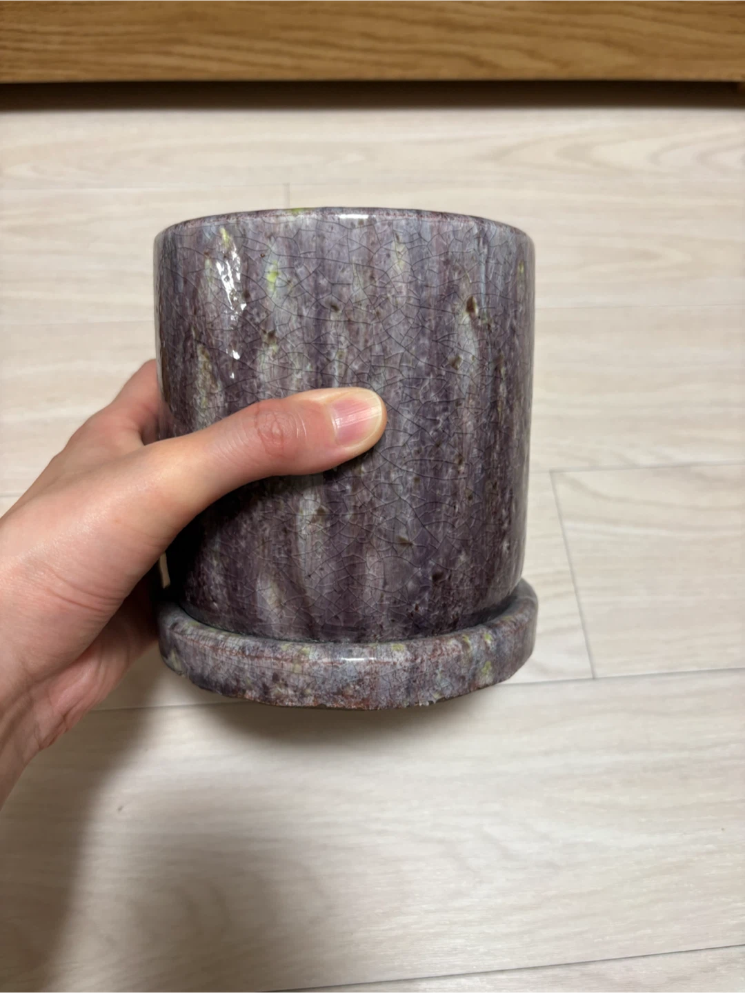 陶器製 植木鉢 受け皿付き