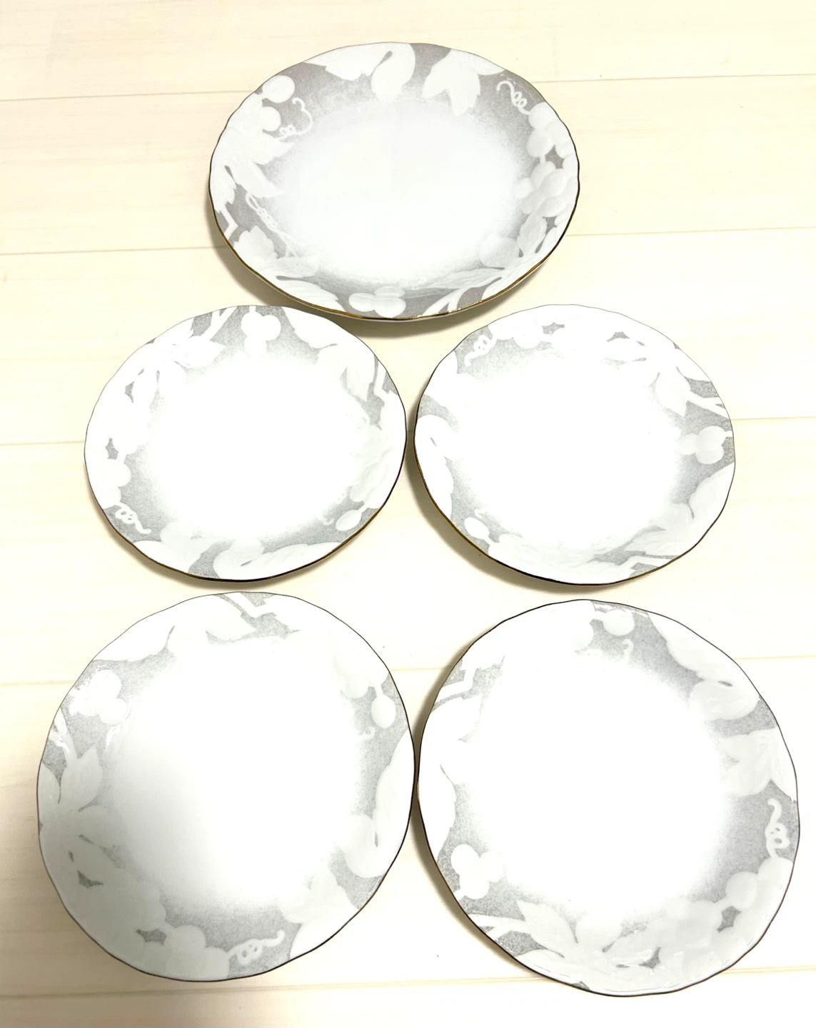 【美品】KURIYAMA 大皿1枚＆小皿4枚 パーティプレート 5点セット