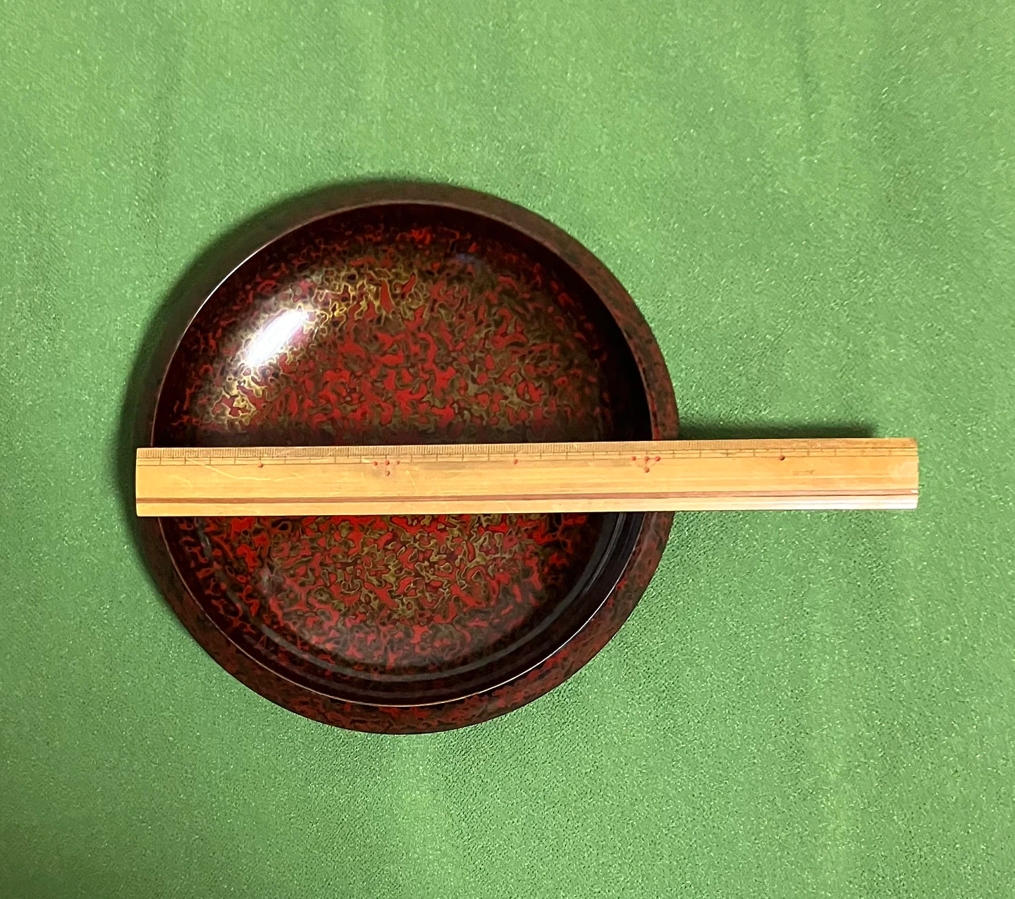 津軽塗 菓子器 皿 赤黒の写真3枚目