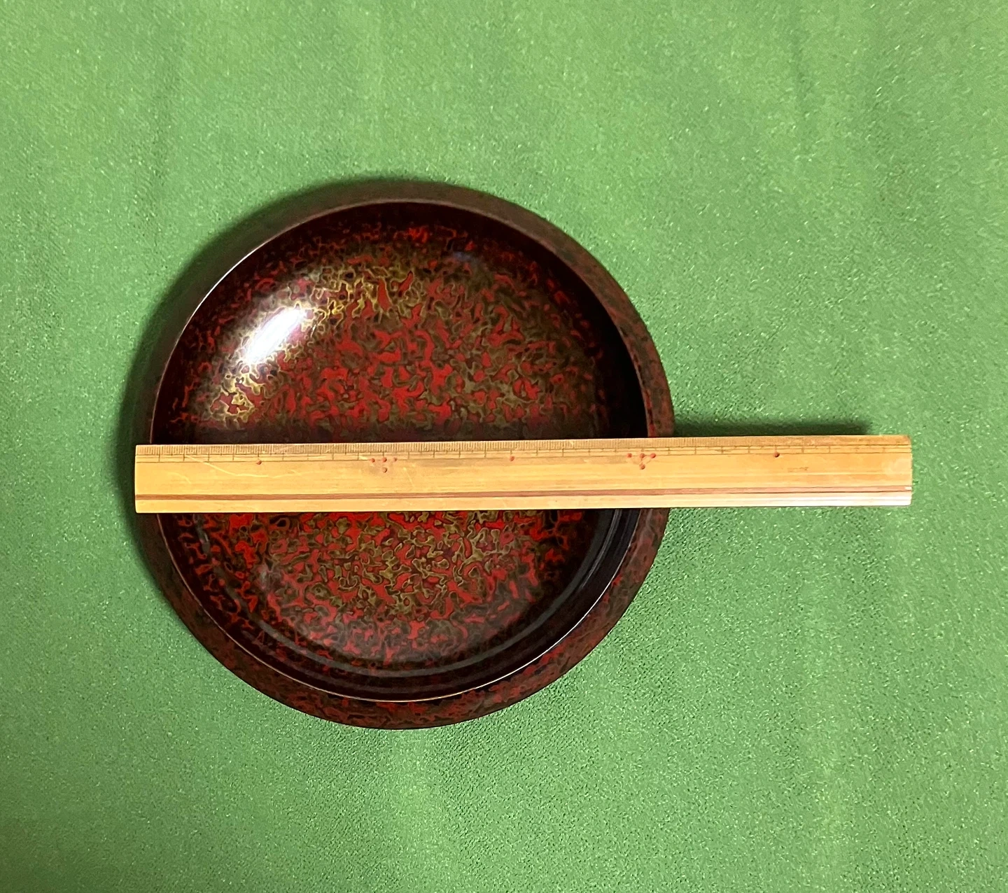 津軽塗 菓子器 皿 赤黒の写真3枚目