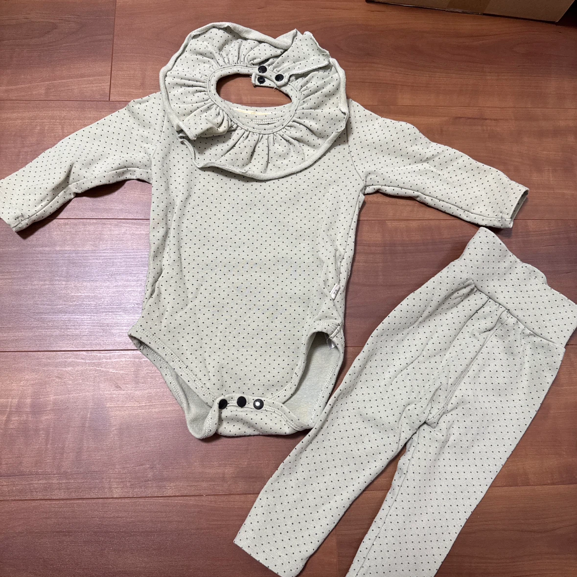 ベイカー ベビー服 上下セット 73cm ドット柄