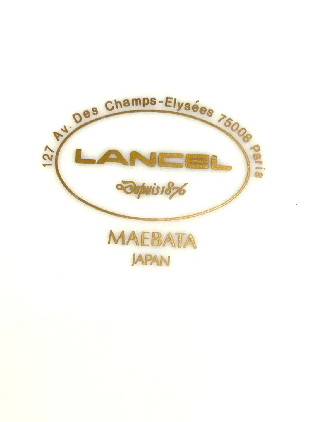 【美品】LANCEL ランセル 大皿 23cm エメラルドグリーン 金彩 前畑陶器の写真4枚目