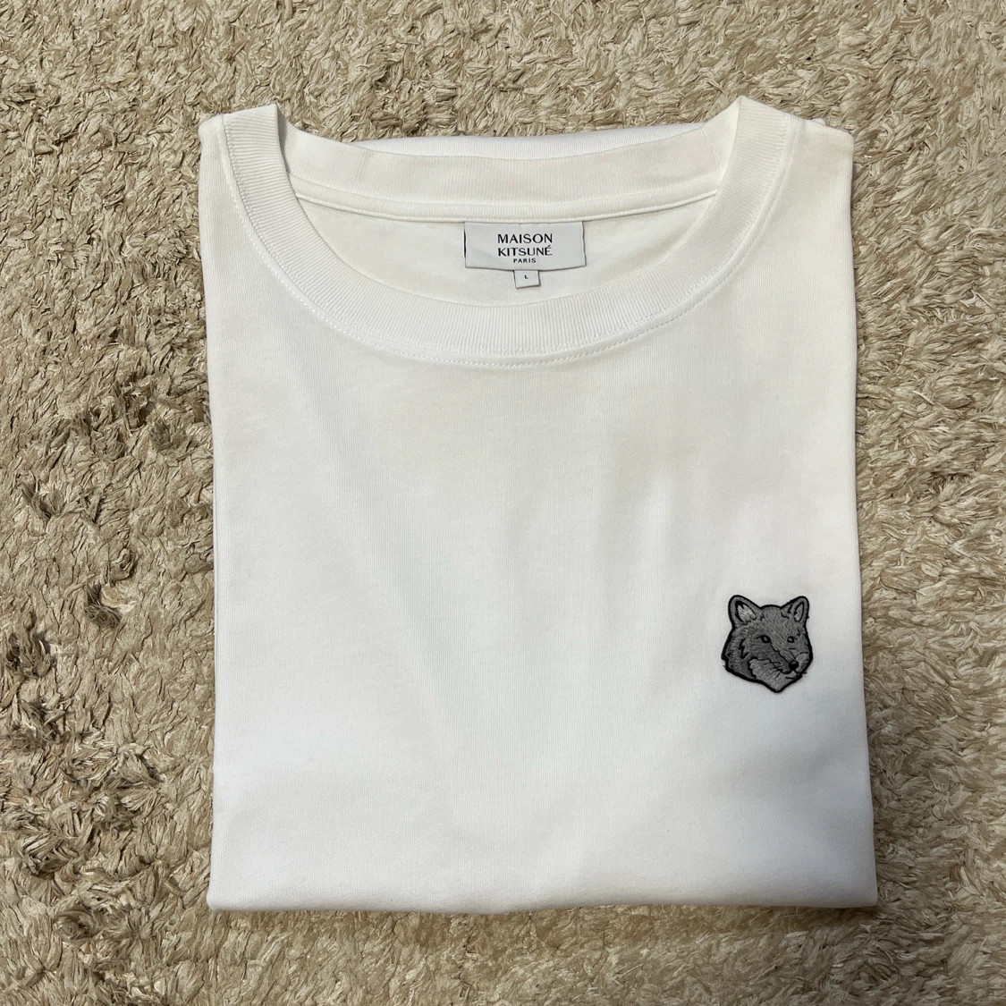 メゾンキツネ Tシャツ 白 Lサイズ