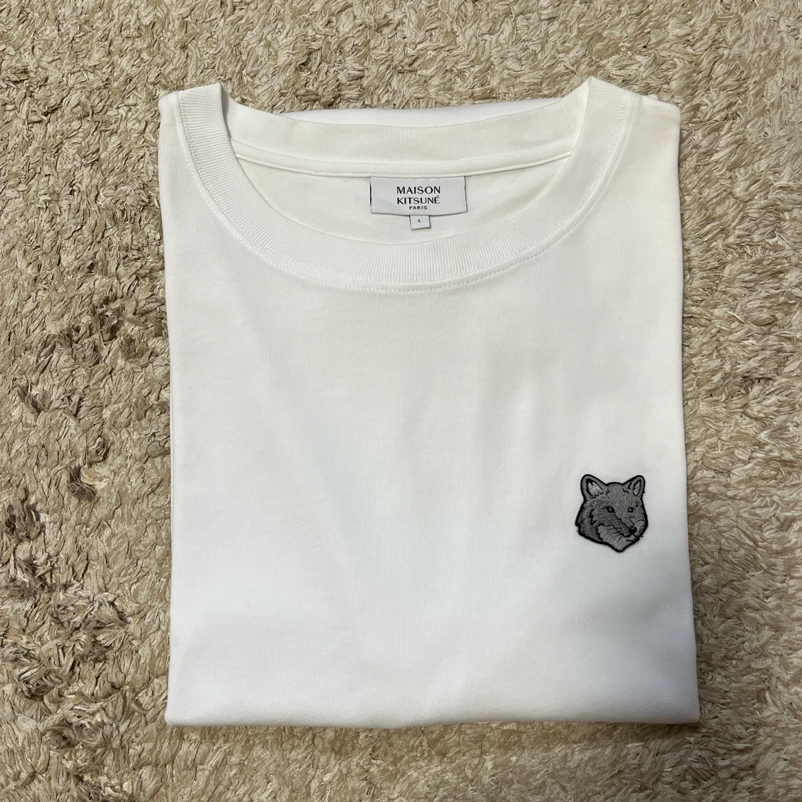 メゾンキツネ Tシャツ 白 Lサイズ