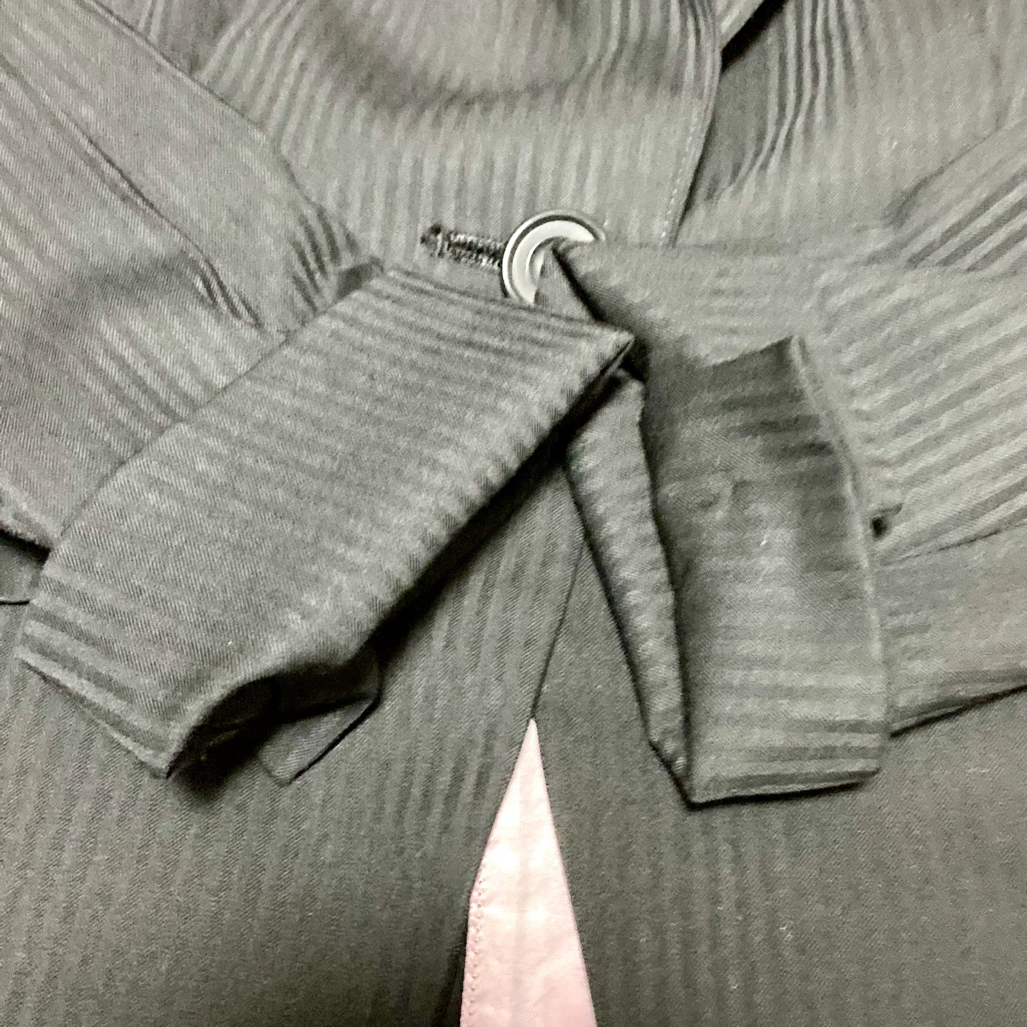 【美品】Perfect Suit レディーススーツ セットアップ ブラック ストライプ 7号 就活 内定式 入社式の写真7枚目