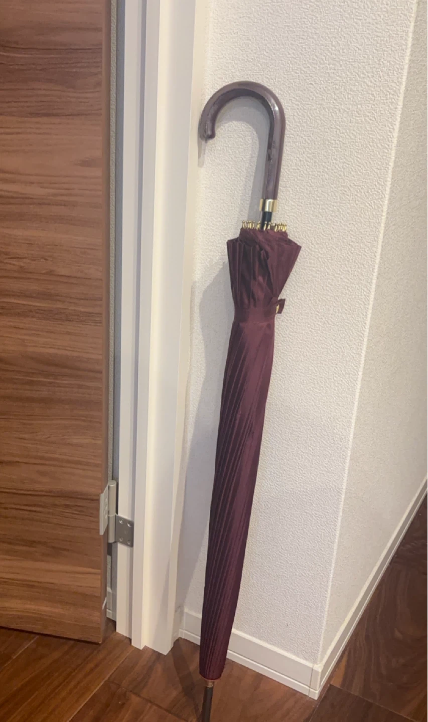 ボルドーカラー 長傘　大きめ