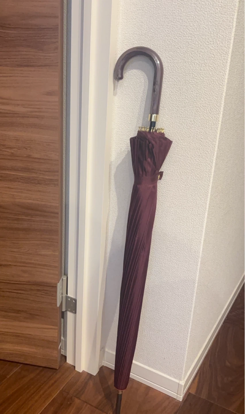 ボルドーカラー 長傘 大きめ