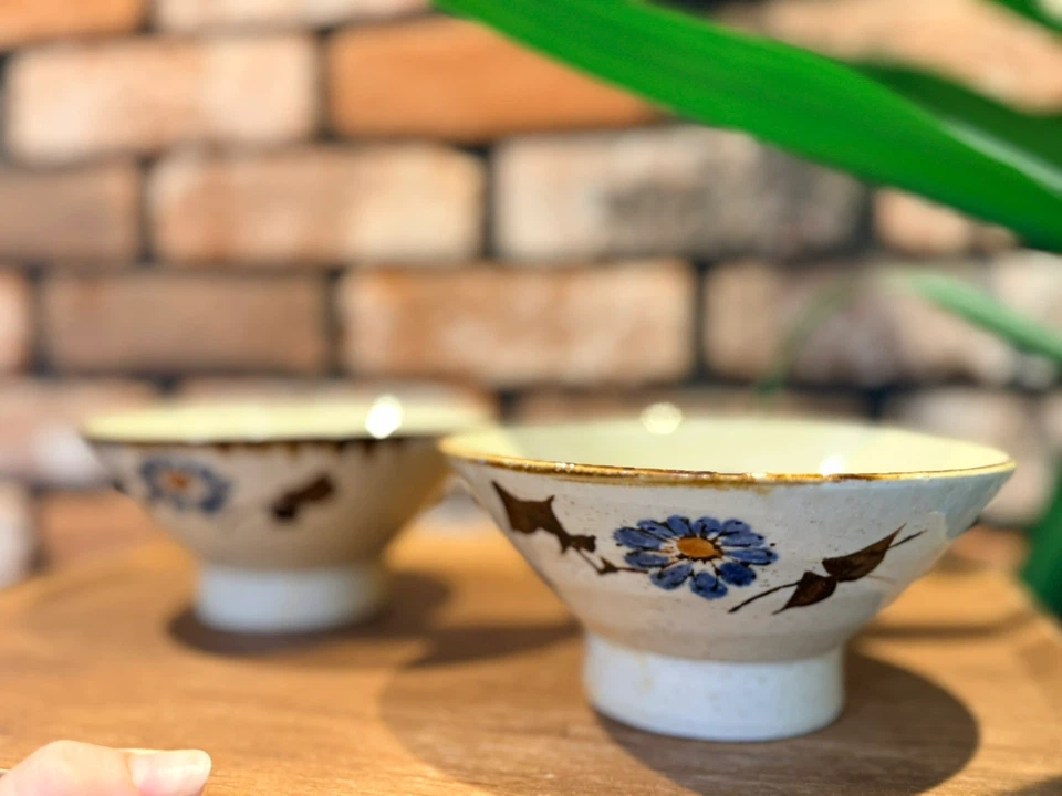 花柄 陶器 抹茶碗 茶碗 2個セットの写真9枚目