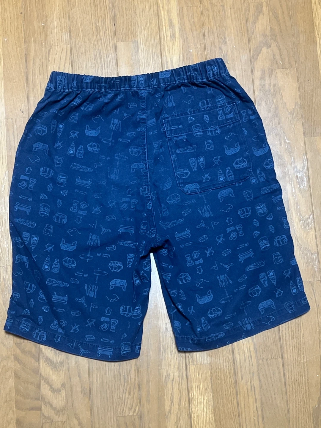 ユニクロ キッズ ハーフパンツ 140 ネイビーの写真2枚目