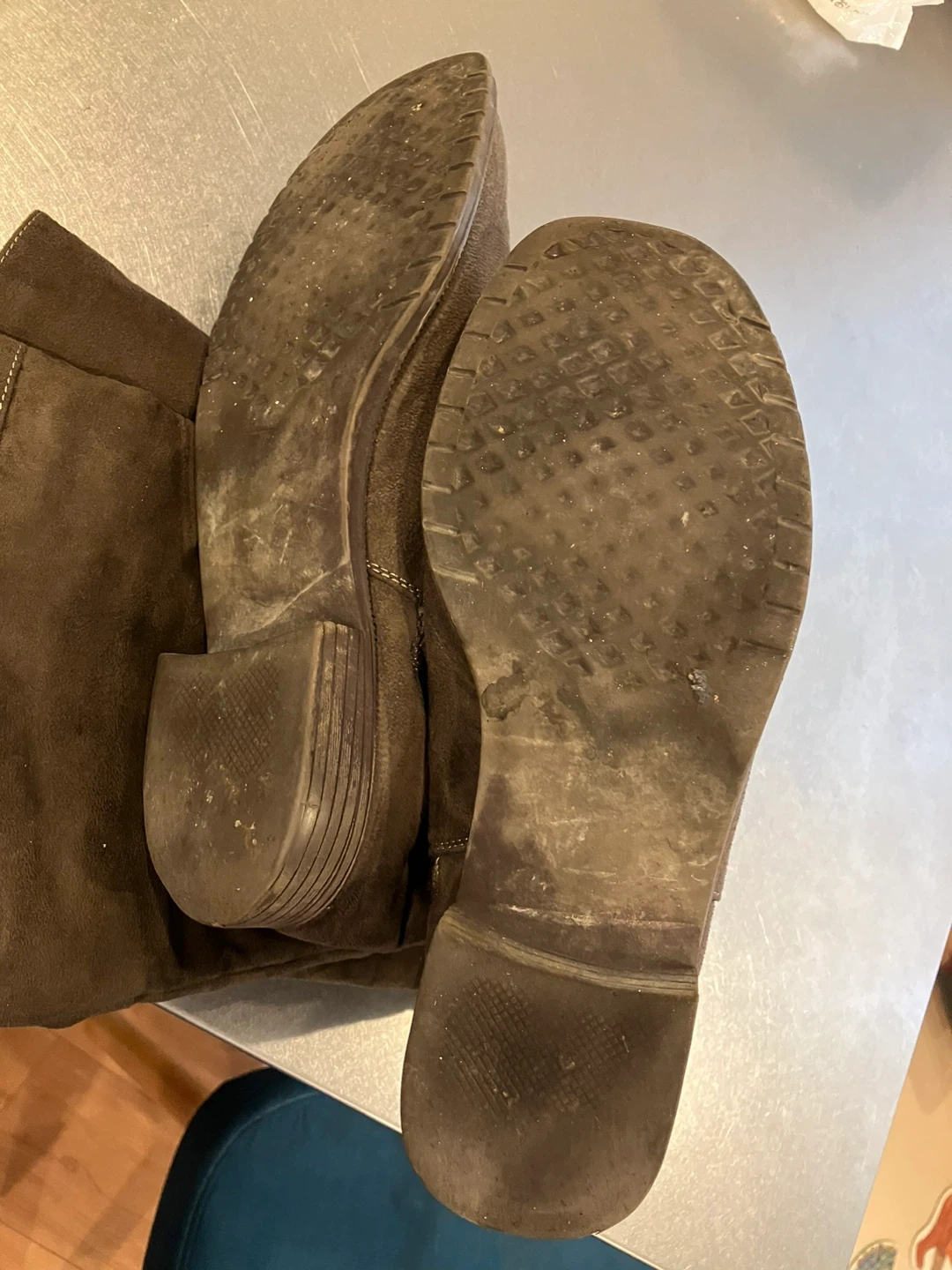 無印良品 2way ニーハイブーツ ブラウンの写真4枚目